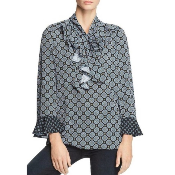 Le Gali Dakota Mixprint Blue Top - Picture 2 of 6